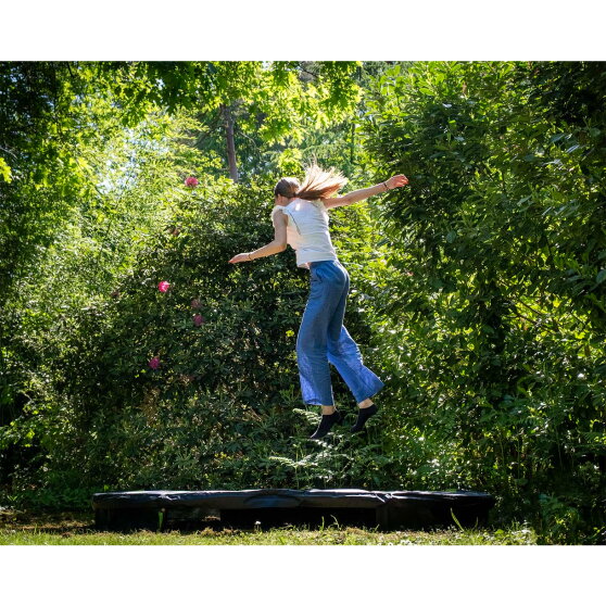 Trampolino elastico interrato sportivo EXIT Silhouette ø244cm - nero