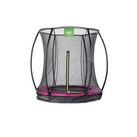 Trampolino elastico interrato EXIT Silhouette ø183cm con rete di sicurezza - rosa
