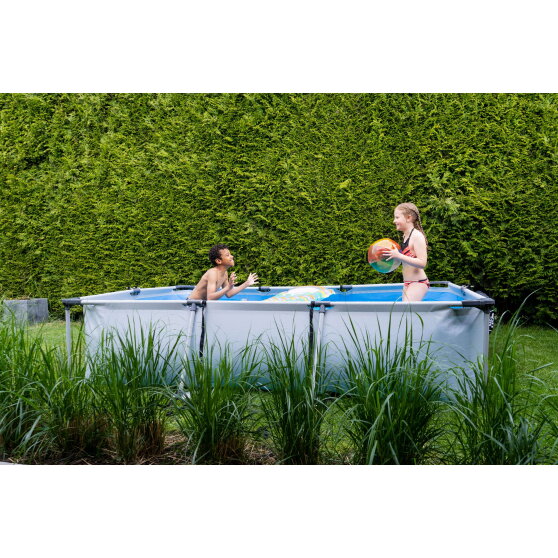 Piscina EXIT Soft Grey 300x200x65cm con pompa filtro - grigia