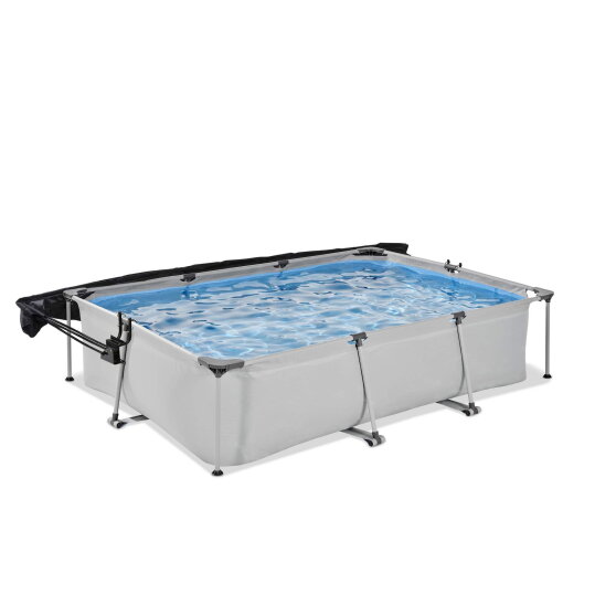 Piscina EXIT Soft Grey 300x200x65cm con pompa filtro e pensilina - grigio