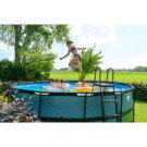 Piscina EXIT Wood &oslash;488x122cm con pompa filtro - marrone