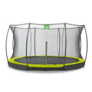 Trampolino elastico interrato EXIT Silhouette ø366cm con rete di sicurezza - verde