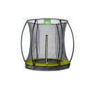 Trampolino elastico interrato EXIT Silhouette ø183cm con rete di sicurezza - verde