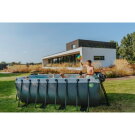 EXIT Black Leather pool 400x200x122cm with sand filter pump - black