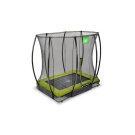 Trampolino elastico interrato EXIT Silhouette 153x214cm con rete di sicurezza - verde
