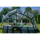 Piscina EXIT Black Leather 540x250x122cm con pompa filtro a sabbia e copertura e set accessori - nero