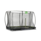 Trampolino elastico interrato EXIT Silhouette 244x366cm con rete di sicurezza - nero
