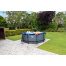 Piscina EXIT Stone ø360x122cm con pompa filtro - grigia
