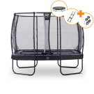 Trampolino elastico EXIT Elegant Premium set completo 214x366cm - nero