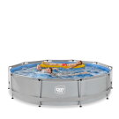 Piscina EXIT Soft Grey ø360x76cm con pompa filtro - grigia