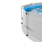 Piscina EXIT Soft Grey ø360x76cm con pompa filtro e pensilina - grigio