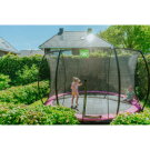Trampolino elastico interrato EXIT Silhouette ø427cm con rete di sicurezza - rosa