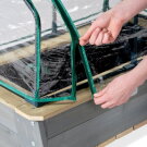 EXIT Aksent planter table L with greenhouse and gardening tools
