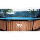Piscina EXIT Wood &oslash;360x76cm con pompa filtro e copertura - marrone