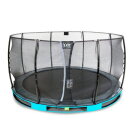 EXIT Elegant ground trampoline ø427cm with Economy safety net - blue