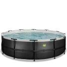 Piscina EXIT Black Leather ø488x122cm con pompa filtro - nero