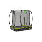 Trampolino elastico interrato EXIT Silhouette 153x214cm con rete di sicurezza - verde