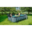 EXIT Stone pool 540x250x122cm with sand filter pump and dome - grey