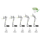 Tabellone da basket portatile su ruote EXIT Galaxy con canestro da schiacciata - verde/nero