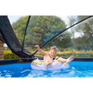 Piscina EXIT Stone ø360x122cm con pompa filtro a sabbia e copertura e pompa di calore - grigio