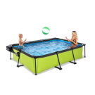 Piscina EXIT Lime 300x200x65cm con pompa filtro e copertura - verde