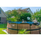 Piscina EXIT Wood ø450x122cm con pompa filtro - marrone