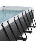 Piscina EXIT Black Leather 400x200x122cm con pompa filtro a sabbia - nero