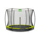 Trampolino elastico interrato EXIT Silhouette ø244cm con rete di sicurezza - verde