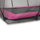 Trampolino elastico interrato EXIT Silhouette 244x366cm con rete di sicurezza - rosa