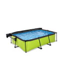 Piscina EXIT Lime 220x150x65cm con pompa filtro e pensilina - verde