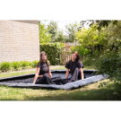 Trampolino elastico sportivo a livello del suolo EXIT InTerra 244x366cm - nero