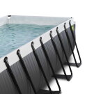 Piscina EXIT Black Leather 400x200x100cm con pompa filtro - nero