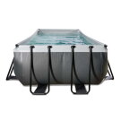 Piscina EXIT Black Leather 540x250x122cm con pompa filtro - nero