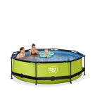 EXIT Lime pool ø300x76cm with filter pump - green
