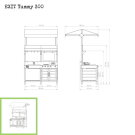 EXIT Yummy 300 wooden outdoor kitchen - natural