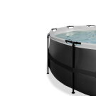 Piscina EXIT Black Leather ø488x122cm con pompa filtro - nero