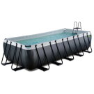 Piscina EXIT Black Leather 540x250x122cm con pompa filtro - nero