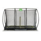 Trampolino elastico interrato EXIT Silhouette 244x366cm con rete di sicurezza - nero