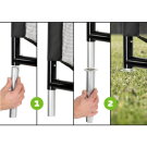 Porta da calcio in acciaio EXIT Finta 300x200cm - nera