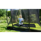 Trampolino elastico interrato EXIT Silhouette 153x214cm con rete di sicurezza - verde