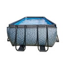 Piscina EXIT Stone 540x250x122cm con pompa filtro a sabbia - grigia