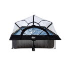 Piscina EXIT Black Wood 300x200x65cm con pompa filtro e copertura - nero