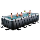 EXIT Black Leather pool 540x250x122cm with sand filter pump - black