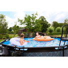 Piscina EXIT Stone ø360x122cm con pompa filtro a sabbia - grigia