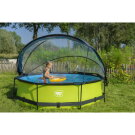 Piscina EXIT Lime &oslash;300x76cm con pompa filtro e copertura - verde