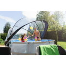 Piscina EXIT Soft Grey &oslash;360x76cm con pompa filtro e copertura - grigio