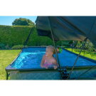 EXIT Black Wood pool 300x200x65cm with filter pump and canopy - black
