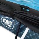 Piscina EXIT Stone 300x200x65cm con pompa filtro e pensilina - grigia