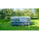 Piscina EXIT Wood 540x250x122cm con pompa filtro a sabbia e copertura e pompa di calore - marrone