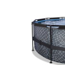 Piscina EXIT Stone ø427x122cm con pompa filtro a sabbia - grigia